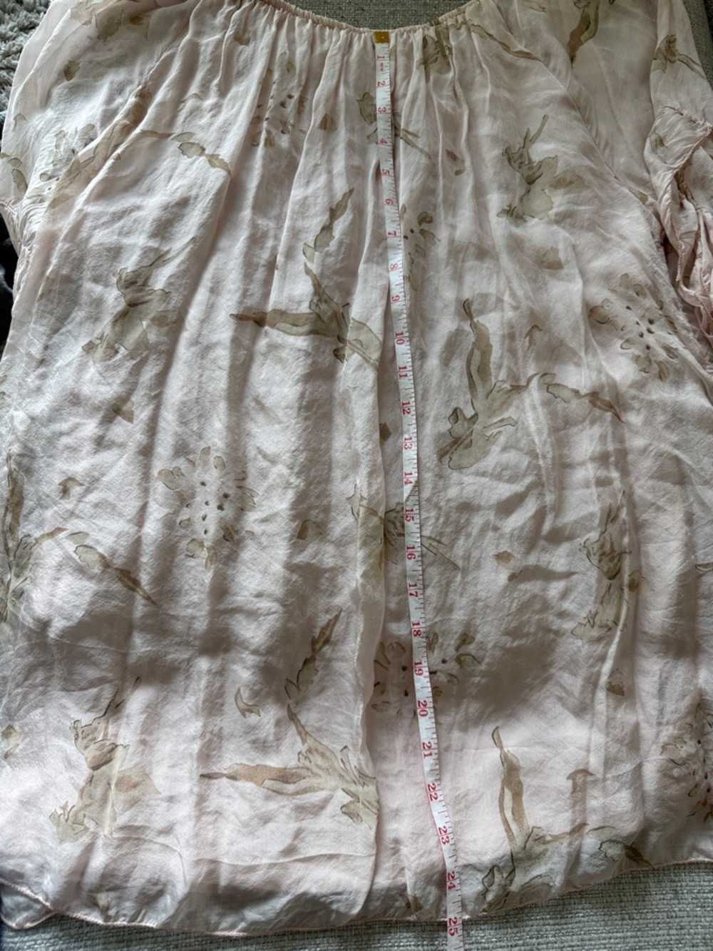 MADE IN ITALY. Light Pink Floral Peasant Top - Boho Women's Blouse - Picture 8 of 8